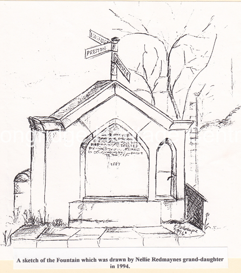 474A - The Old Fountain - Sketch by the grand-daughter of Nellie Redmayne - 1994